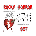 Rocky Horror Frank N Furter BOSS  and 4711 Fancy Dress Tattoo Set. Printed in UK