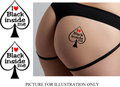 I love black inside me Temporary Tattoo. Queen of Spades, Hotwife, Cuckold, BBC ( Set of 2 ) Printed in UK