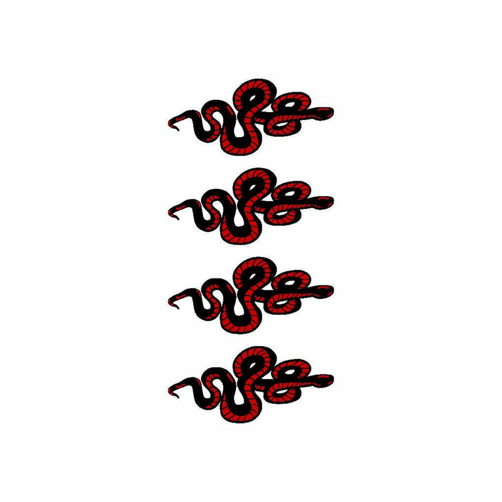 Crowley - Good Omens Snake Symbol Demon Fancy Dress Tattoo Cosplay ( Set of 4 ) Printed in UK
