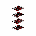 Crowley - Good Omens Snake Symbol Demon Fancy Dress Tattoo Cosplay ( Set of 4 ) Printed in UK