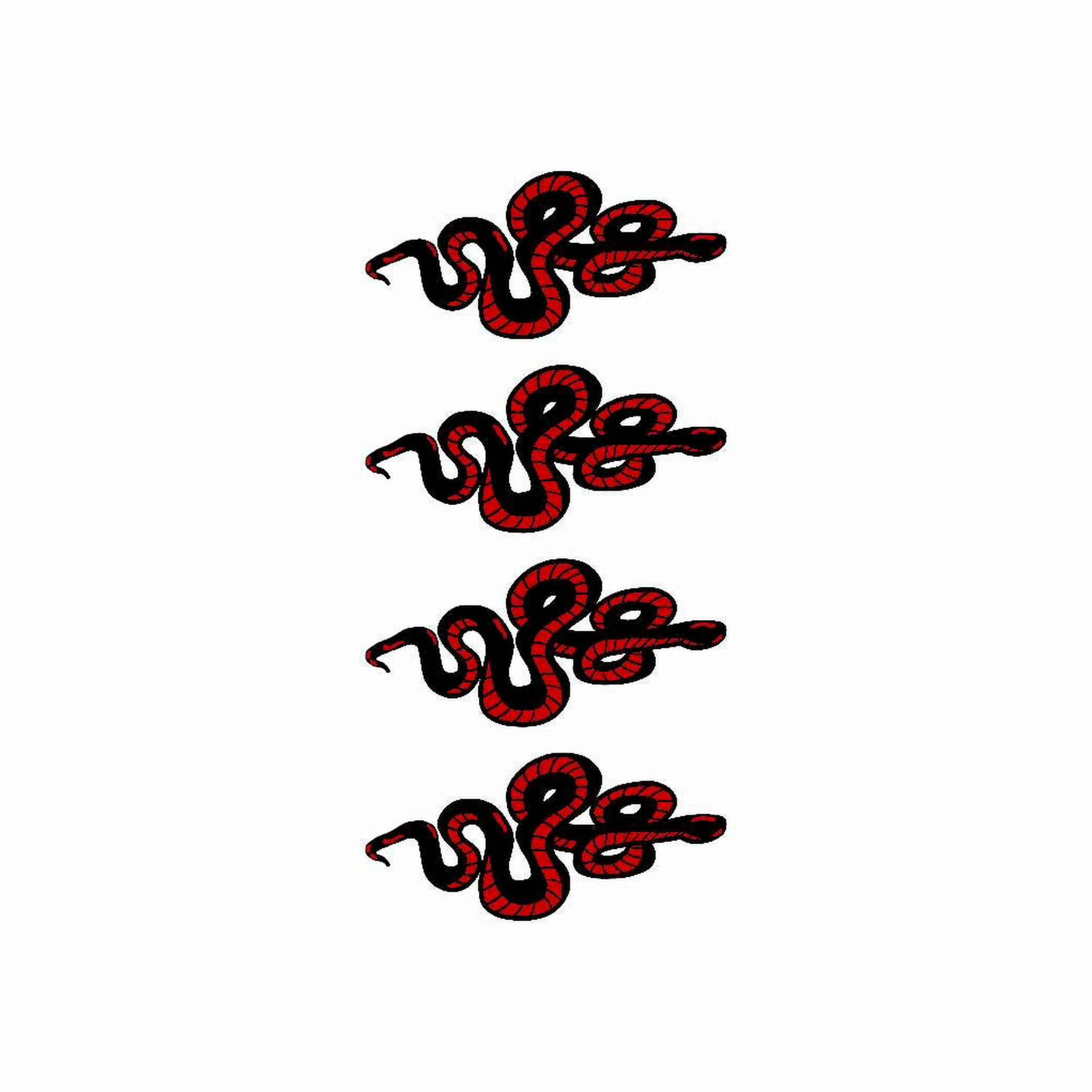 Crowley - Good Omens Snake Symbol Demon Fancy Dress Tattoo Cosplay ( Set of 4 ) Printed in UK