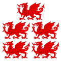 Welsh Dragon NESSA Gavin & Stacey Fancy Dress Tattoo Set of 5. Printed in UK