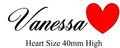 Large Personalised Heart and Name Tattoo. Printed in UK
