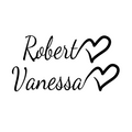 Personalised Script Name Heart Tattoo ( Set of 2 ) Printed in UK