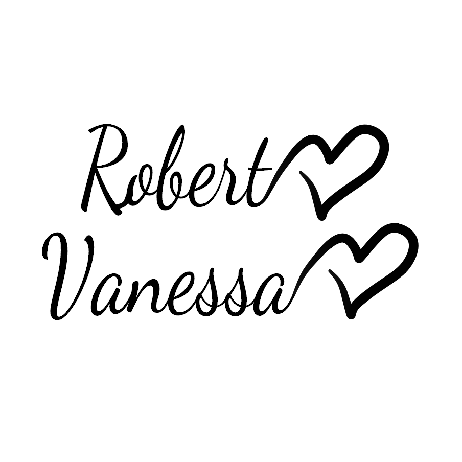 Personalised Script Name Heart Tattoo ( Set of 2 ) Printed in UK
