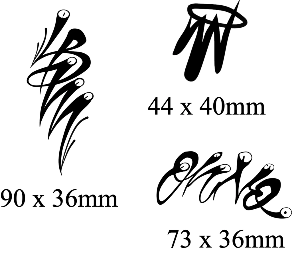 Rag n Bone Man Fancy Dress Face Tattoo Set ( 2 Sets of 3 tattoos ) Printed in UK